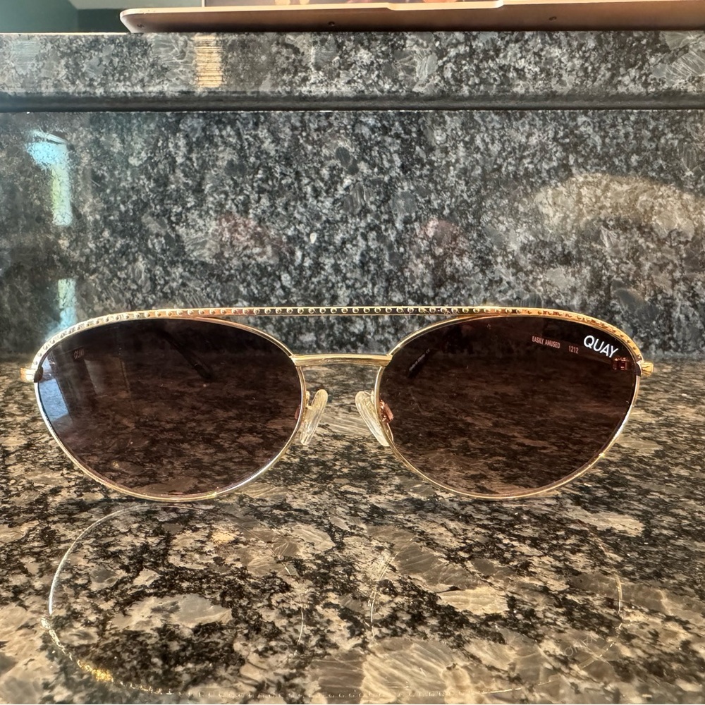 Quay Australia Gold Frame with Brown Lenses Sunglasses